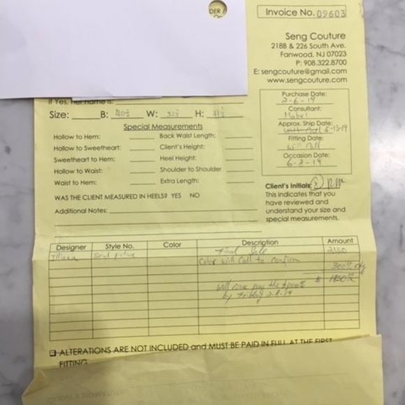 Mother of the Bride/Groom Custom Seng Couture Gown, Gold, Size 10 - Picture 6 of 6